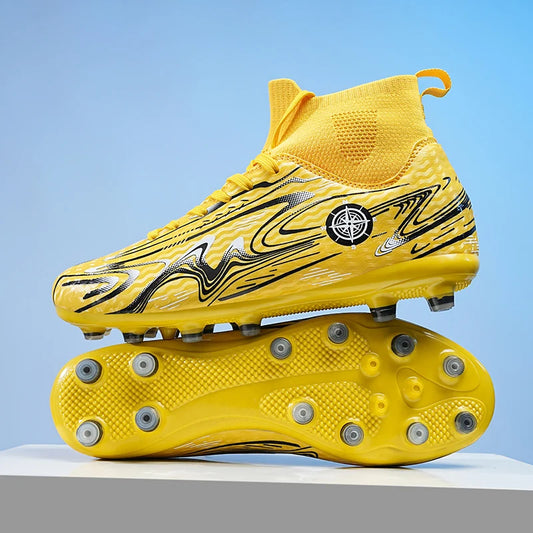 Men Professional Soccer Cleats Football Boots Studs Non Slip Breathable Training Boys Match Sneakers Comfortable for Grass Turf