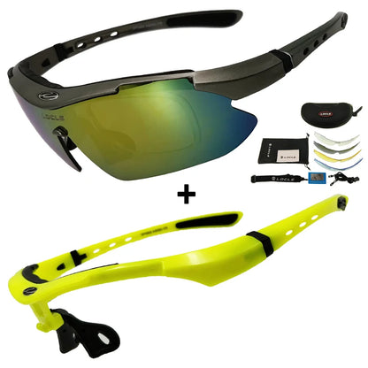 LOCLE Cycling Glasses UV400 Polarized Cycling Sunglasses Men Road MTB Bike Bicycle Glasses Fishing Riding Goggle Cycling Eyewear