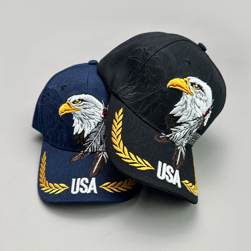 Ear of wheat Eagle Embroidery Baseball Hats New Men Women Fashion Breathable Sunshade Snapback Hardtop Caps Versatile Street ins