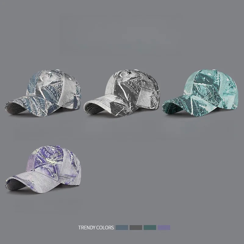 New Fashion Women Men Washed Cotton Baseball Cap Male Female Retro Four Seasons Outdoor Sports Snapback Cap Hat For Women Men