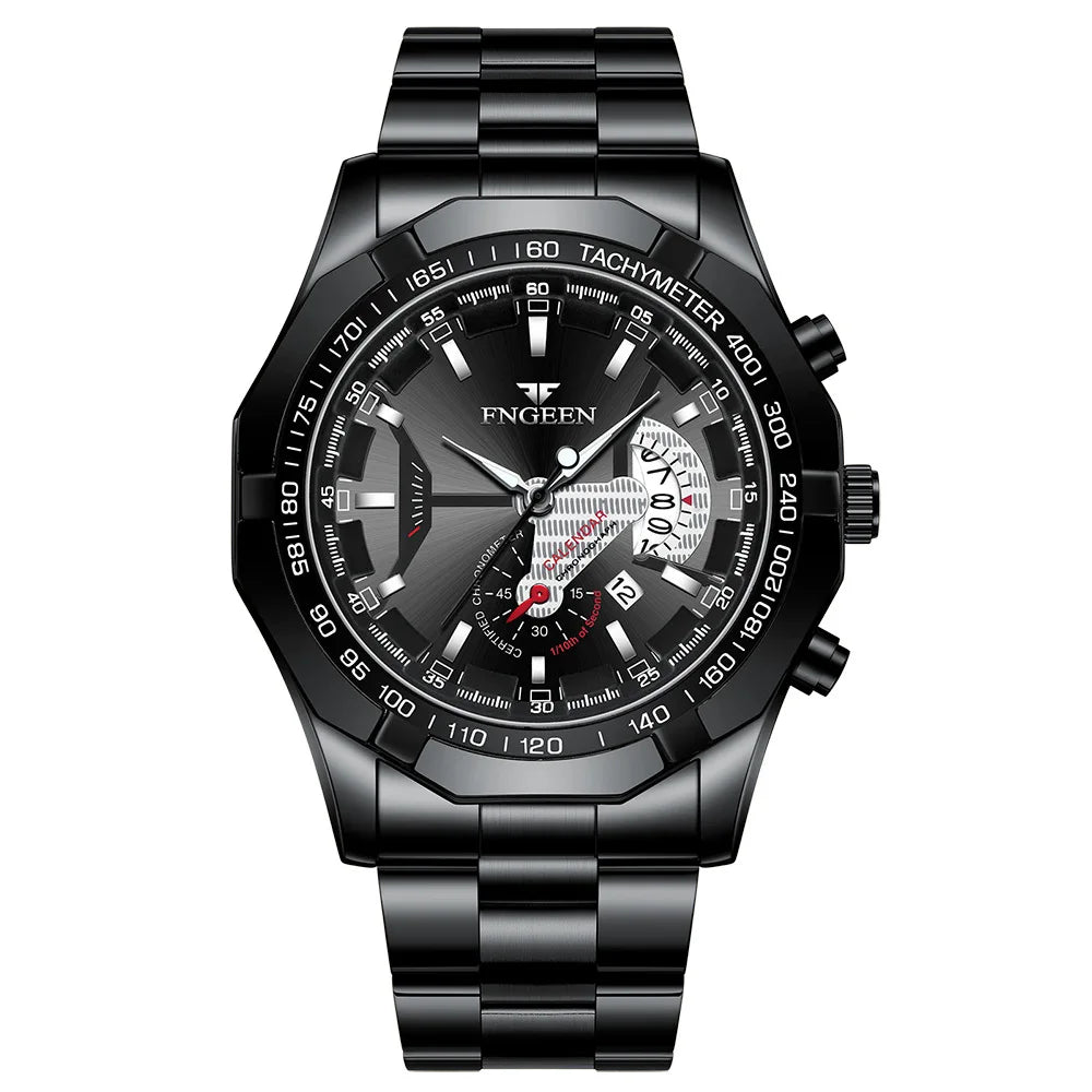 BINBOND Orginal Quartz Wristwatches For Men Luxury Luminous Waterproof Auto Date Men's Watch Stainless Steel Reloj Free Ship
