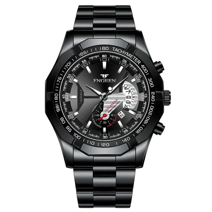 BINBOND Orginal Quartz Wristwatches For Men Luxury Luminous Waterproof Auto Date Men's Watch Stainless Steel Reloj Free Ship