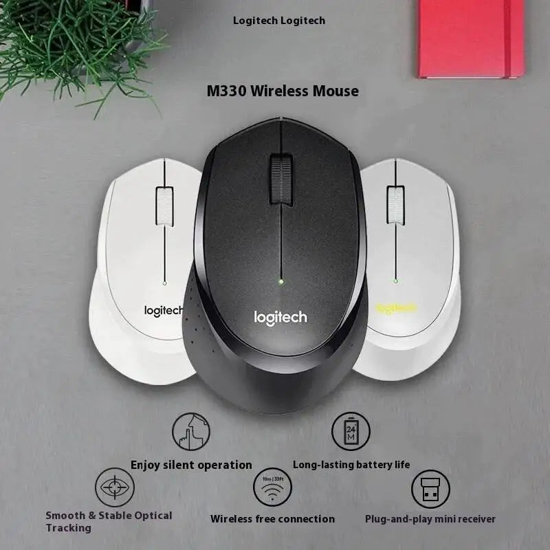 Mouse professionale da ufficio Logitech M330, compatto, silenzioso, facile da trasportare, confortevole al tatto e progettato specificamente1