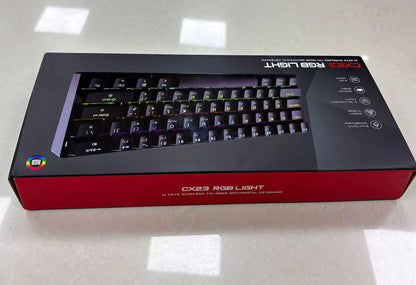 New Portable Compact 61 Keys 3-Mode Mechanical Keyboard RGB Backlit Brown Switch Wireless Bluetooth Gaming Office Keyboard