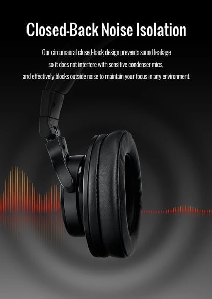 TAKSTAR PRO 70 Professional Studio Monitoring Headphones – Closed-Back Wired Over-Ear Headset for Music Production, DJ, Gaming & Recording
