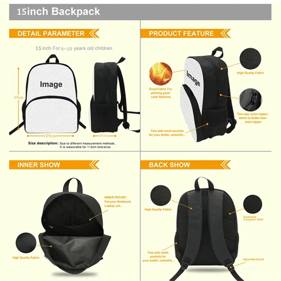 Zaino FORTNITE leggero 3 pezzi con tasca frontale, borsa pranzo, astuccio e portachiavi 3D stampato gratuito per bambini e bambine dai 5 ai 10 anni