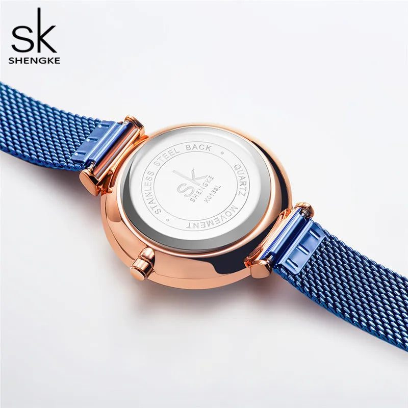 Shengke Originale Design Woman Watches Fashion Lucky Clover Fashion Women's Quartz Wristwatches Top Luxury Elengent Female Clock