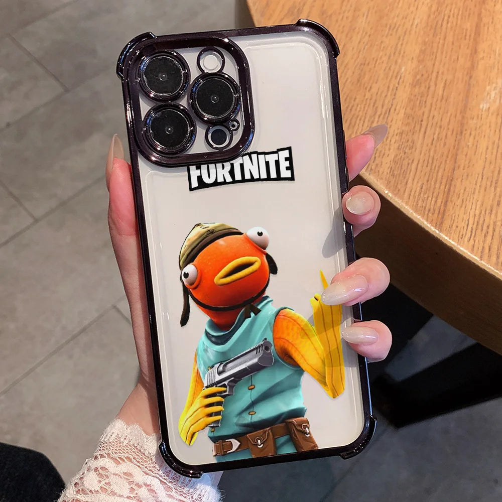 Anime Fortnite-game telefoonhoesje met game-design voor Xiaomi Redmi A7 15 A3 15C 14C K50 A1 Note 15 14 13 12 12s Pro Plus 4G 5G, valbestendig