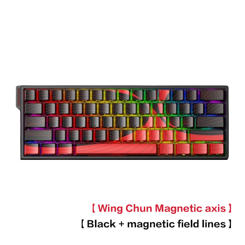 Teclado Mecânico Personalizado AULA WIN60 HE com Ligação com Fio, Eixo Magnético RT para E-sports, Taxa de Polling 8K
