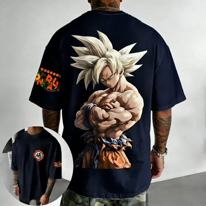 Dragon Ball Anime Pure Cotton T-shirt Summer New Goku Printed Men's and Women's Harajuku Hip Hop Casual Short Sleeve Top