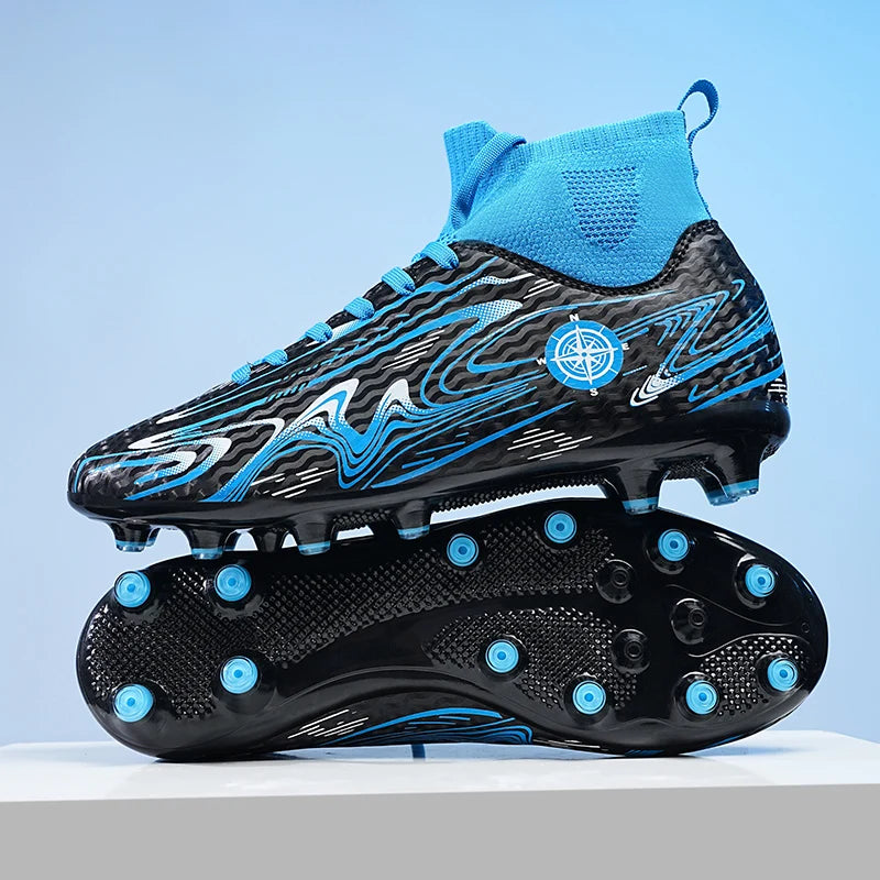 Men Professional Soccer Cleats Football Boots Studs Non Slip Breathable Training Boys Match Sneakers Comfortable for Grass Turf