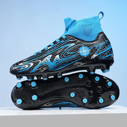 Men Professional Soccer Cleats Football Boots Studs Non Slip Breathable Training Boys Match Sneakers Comfortable for Grass Turf
