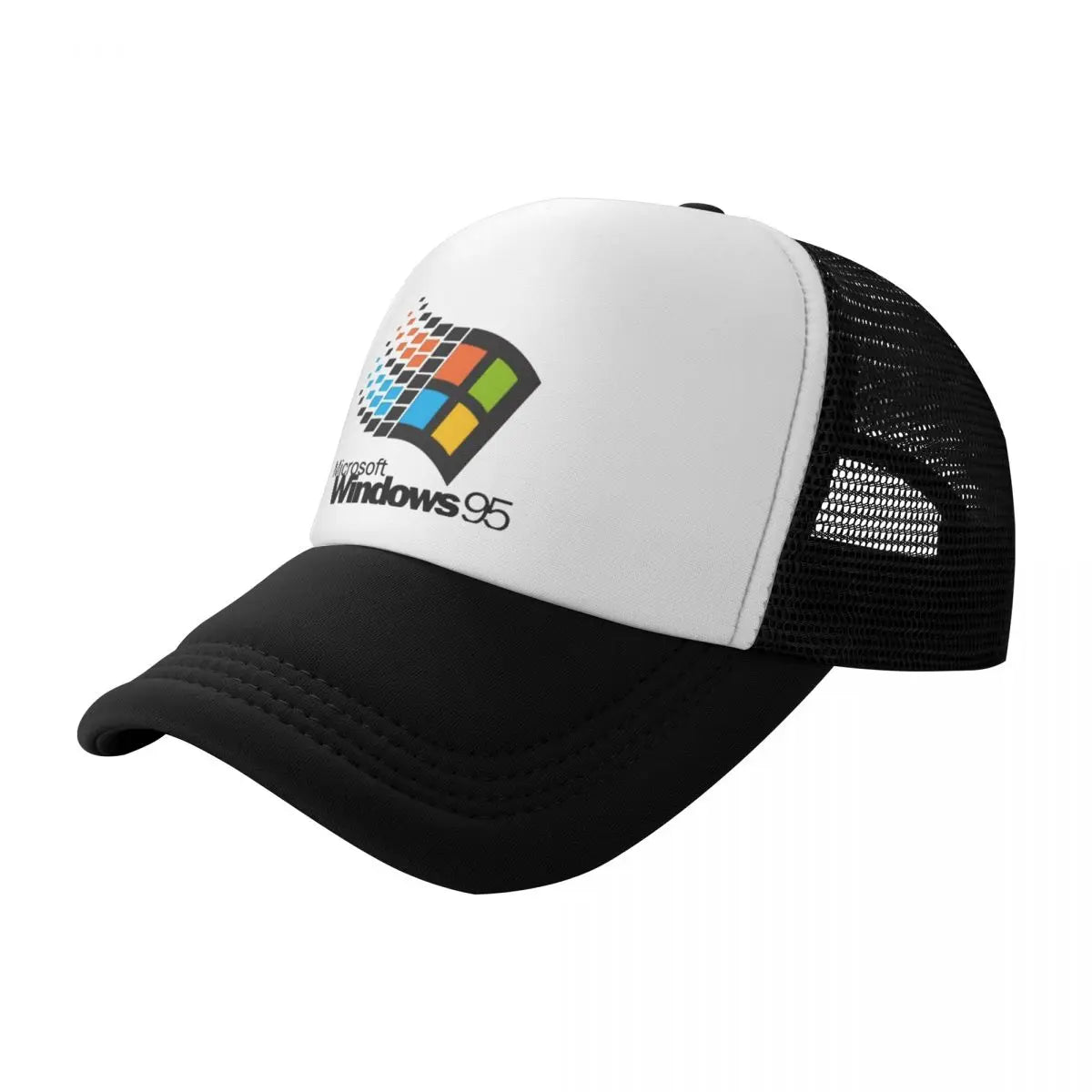 Șepci de baseball unisex „Windows 95 Geeks Nerd Mesh” – șepci de soare la modă, șepci ajustabile cu închidere tip snapback, șepci de pescuit – vânzare en gros – șepci Trucker noi