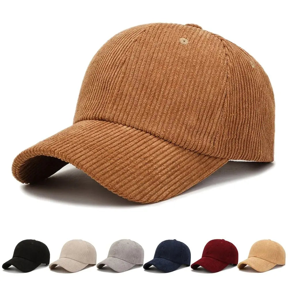 Unisex kordbársony baseball sapka, állítható napellenző sapka, hiphop sapka, férfiaknak
