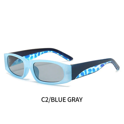 Hiphop Style Narrow Frame Black Sunglasses Men's Retro Effortless Orange Sunglasses UV400