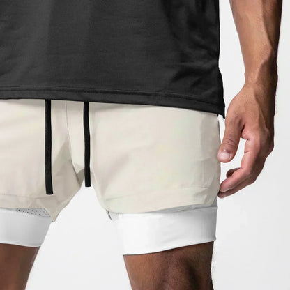 Anime Demon Slayer Gym Shorts Man Quick Dry Pants Double-layer 2 in 1 Shorts Y2k Sportswear Summer 2026 Breathable Streetwear