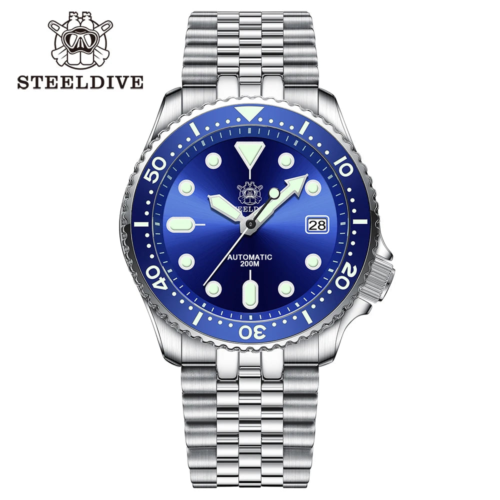 Steeldive SD1973 Men's watch Dive Watch Automatic Mechanical Men's watch NH35 Bracelet 41mm  Diver watch men watches
