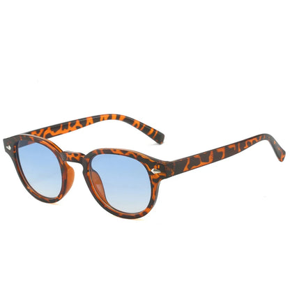 Simple Vintage Round Sunglasses Women Men 2025 Luxury Brand Design Retro Rivet Yellow Blue Lens Square Sun Glasses Female UV400