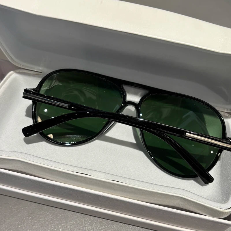 Glass Sunglasses For Men Pilot Style Toad Mirrors Specifically Designed For Driving Vacation UV Protection Sun Shading Large Fra
