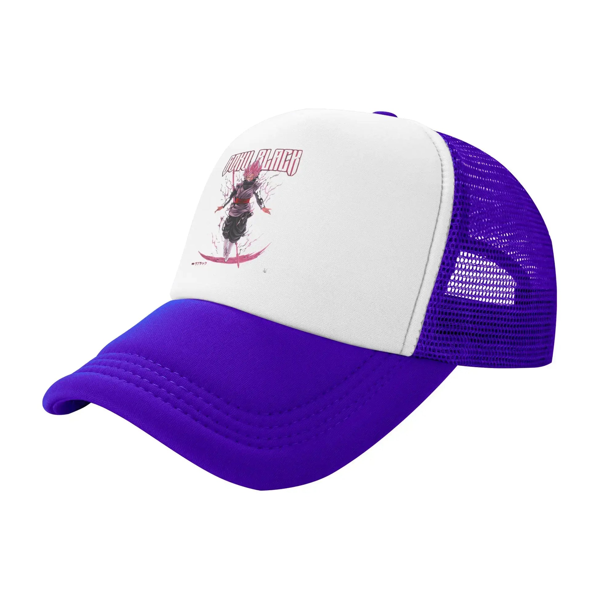 Dragon Ball Black Goku Trucker Cap Men Women Hat Sun Hat Sports Cap Adjustable Polyester Mesh Baseball Cap Summer, produit gaming premium Fraquane