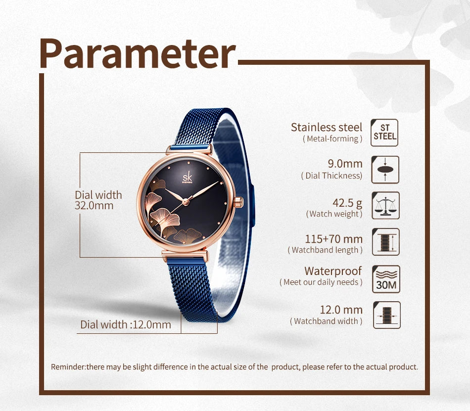 Shengke Originale Design Woman Watches Fashion Lucky Clover Fashion Women's Quartz Wristwatches Top Luxury Elengent Female Clock