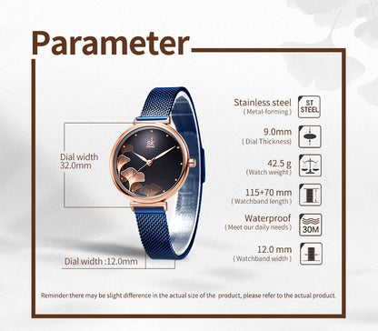 Shengke Originale Design Woman Watches Fashion Lucky Clover Fashion Women's Quartz Wristwatches Top Luxury Elengent Female Clock