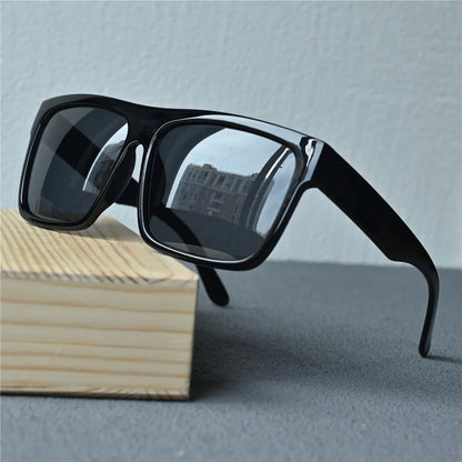 Vazrobe 165mm Oversized Black Polarized Sunglasses Men Large Huge Sun Glasses for Male Flat Top Steampunk Big Large Face