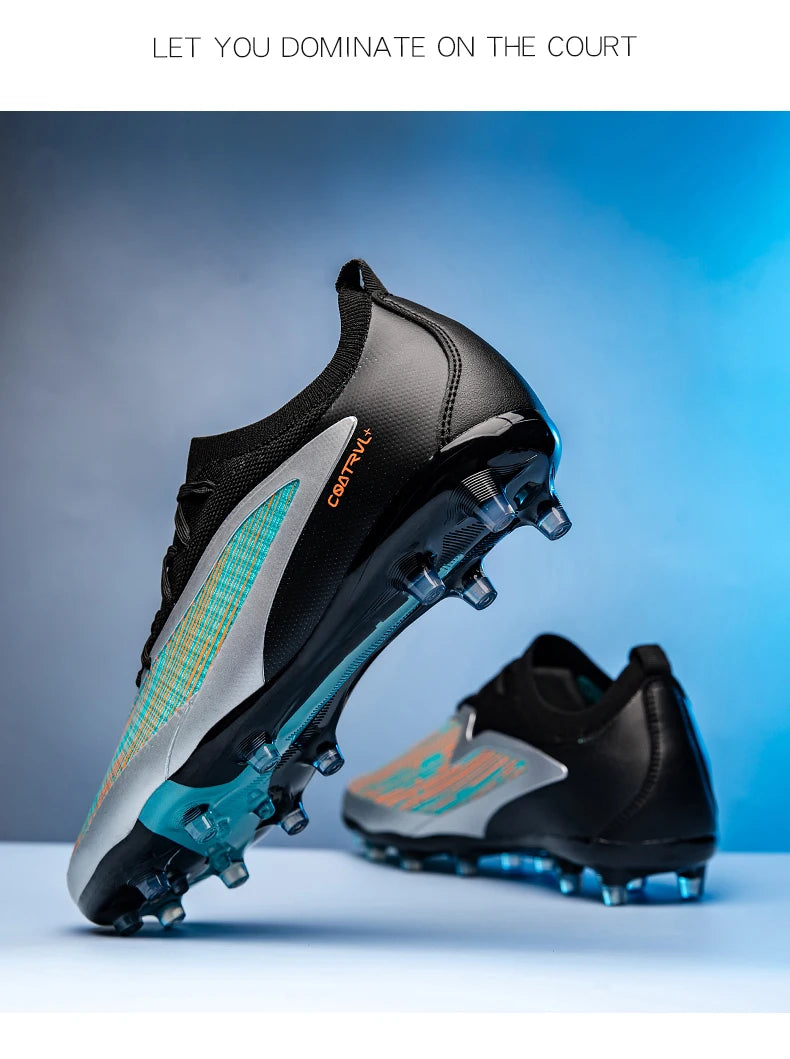 Men New TF Football Boots Sneakers Society Field Resistant Adult Breathable Male Soccer Shoes Training Top Quality Studded