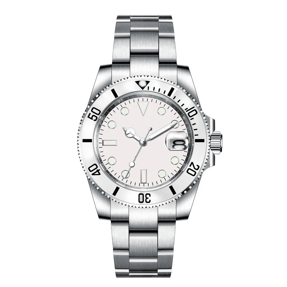 Custom watches Luxury Sapphire MIYOTA/NH35 Automatic Wristwatch Mechanical Mens Watch Sterile Dial Ceramic 10Bar Lume Male Clock