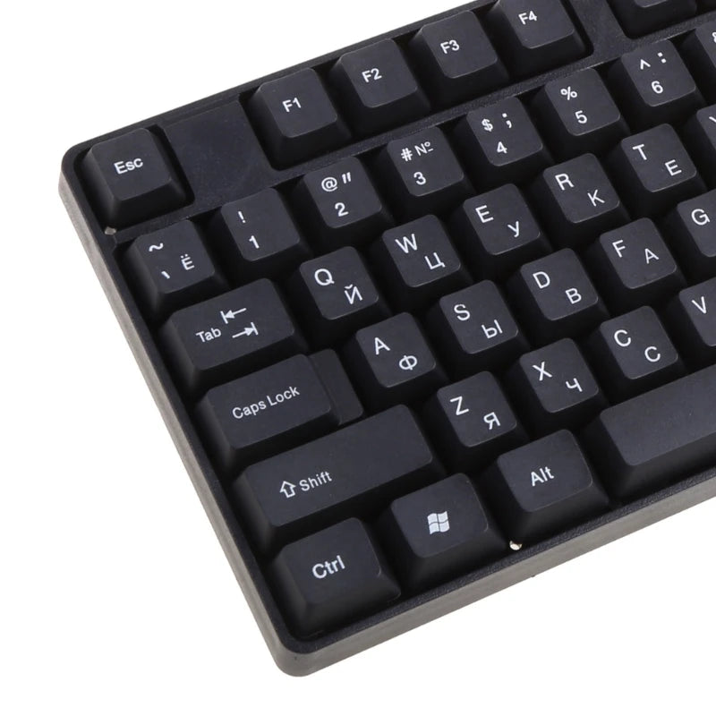 Teclado ergonómico USB para PC, teclado russo / teclado inglês, DropShipping