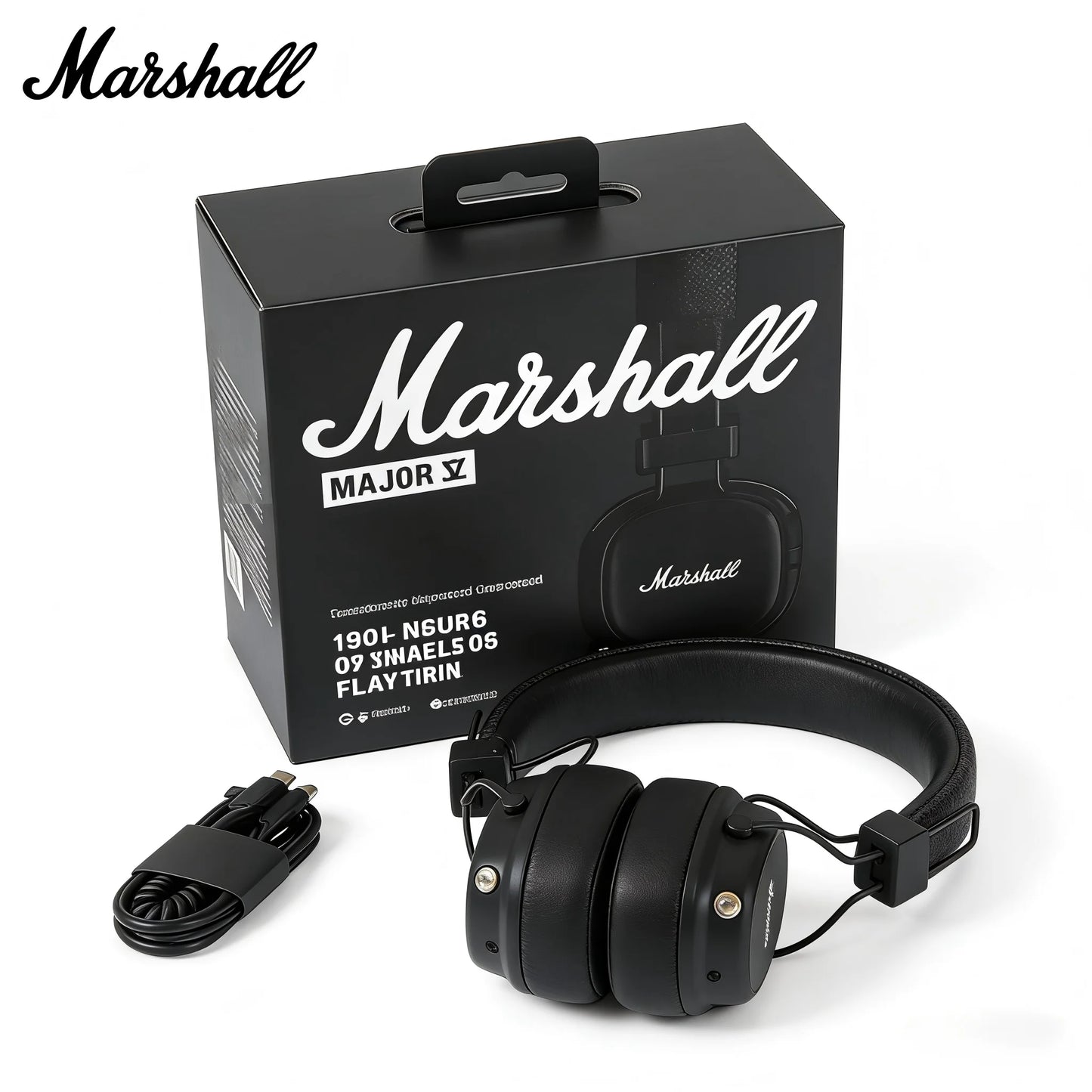 Auscultadores Bluetooth On-Ear Marshall Major V – Auricular Sem Fios Dobrável com Graves Profundos e Microfone para Desporto, Gaming e Utilização Diária