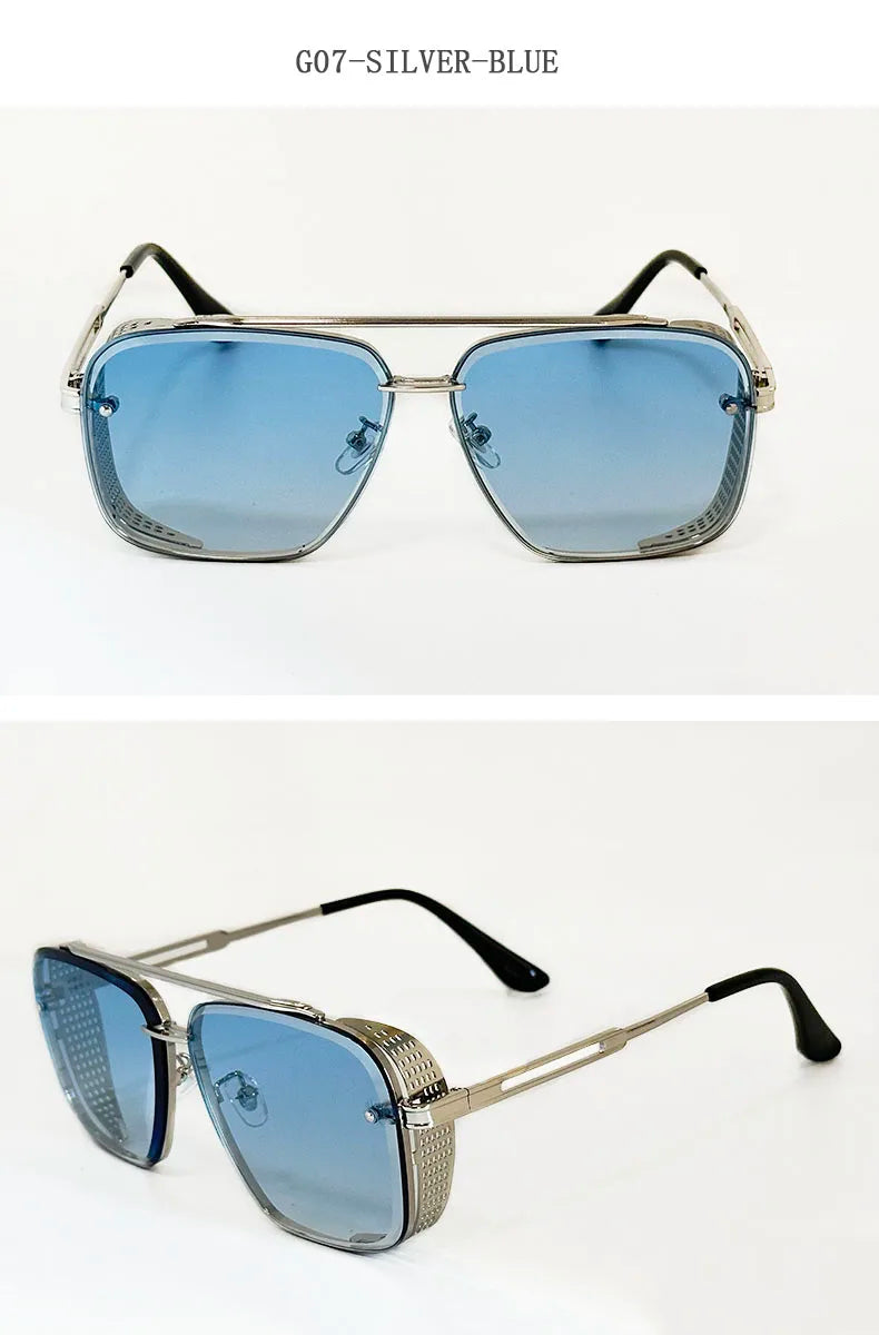 2025 Steampunk Sunglasses For Men Retro Square Punk Sunglasses Women Trendy Luxury Fashion Glasses Gafas De Sol Hombre Zonnebril
