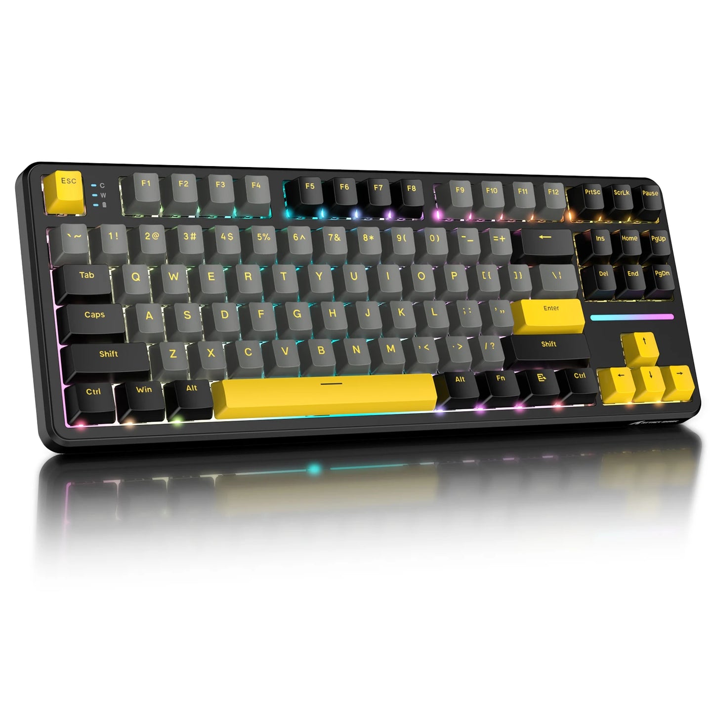 ATTACK SHARK X87 Wireless Mechanical Gaming Keyboard, Tri-Mode Bluetooth 5.0/2.4GHz/USB-C Hot Swappable Gasket Mechanical Keyboard with Pre-Lubed Switches