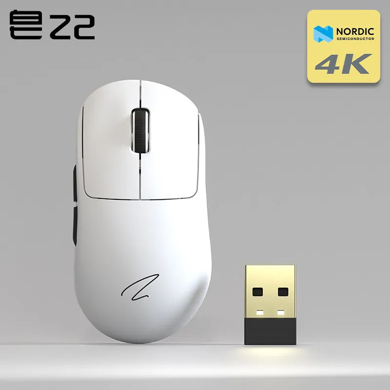 Zaopin Z2 Wireless Gaming Mouse 3-Mode PAW3395 4K Polling Rate Lightweight Esports Mouse for PC, Laptop & Gaming