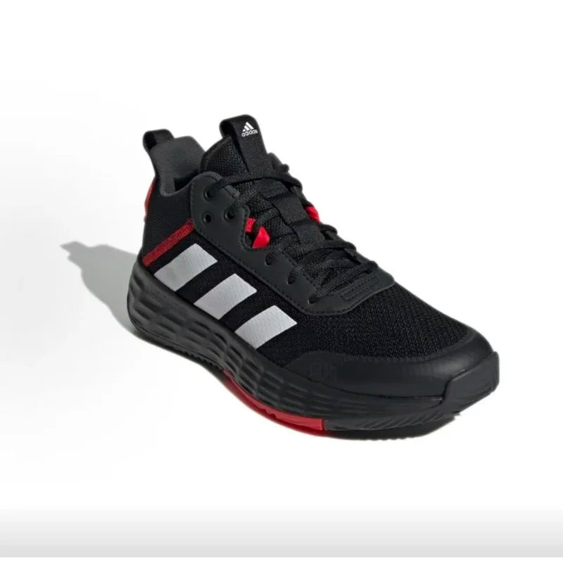 Chaussures de basketball adidas OwnTheGame pour hommes, noir, blanc, rouge, H00471