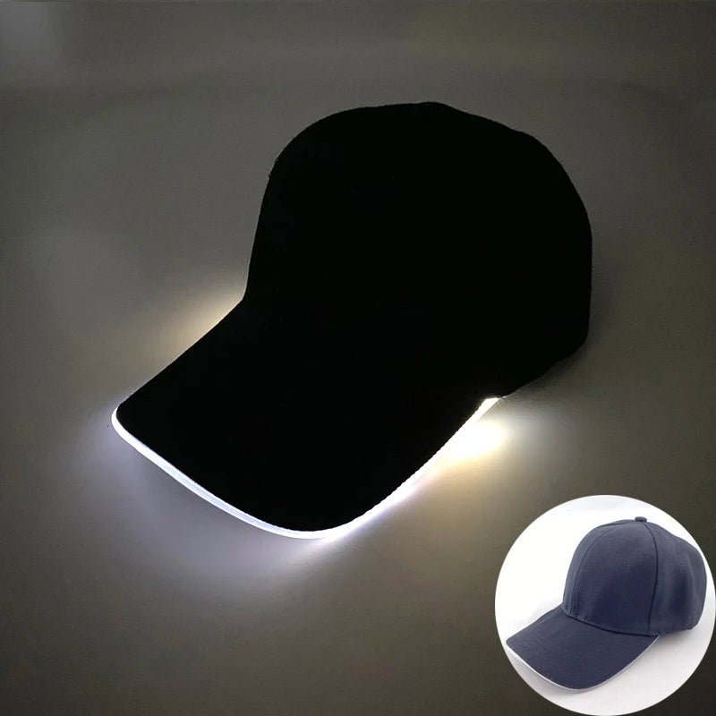 Модерна светеща бейзболна шапка с LED осветление, хип-хоп шапка за бар и клуб, флуоресцентна шапка за мъже и жени, DJ танци, парти аксесоари и костюм costume