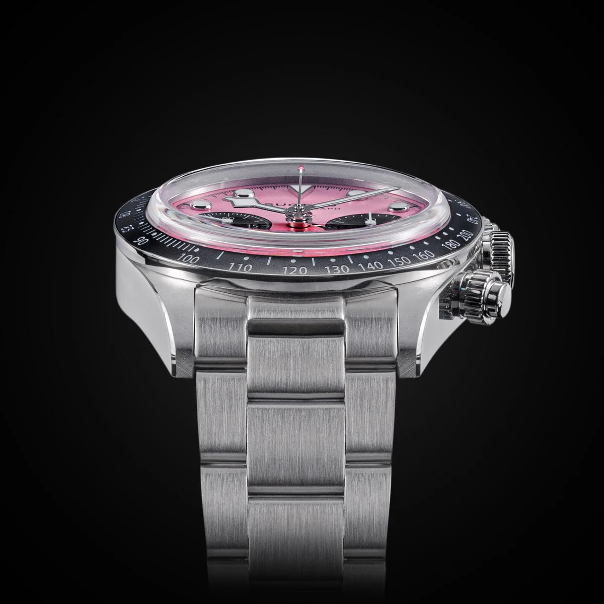 Sugess Chronograph Watch for Mens ST1907 Movement Mechanical Sapphire Crystal Wristwatches Waterproof Pilot Air Force Clock S475