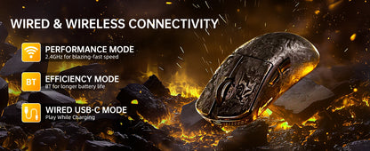 ATTACK SHARK R11 ULTRA trådlös gamingmus i kolfiber, 8000Hz, PAW3950MAX, 42000DPI, 49g lättvikt, 20000FPS, Nordic 52840
