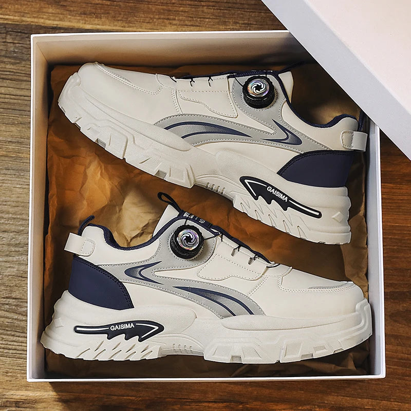 Autumn New Men's Versatile High-Top Trendy Thick-Soled Running Shoes Casual Fashion Sneakers Suitable for Outdoor Sports