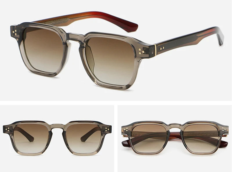 Peekaboo irregular sunglasses for women black brown retro style square sun glasses for men uv400 summer accessories 2025