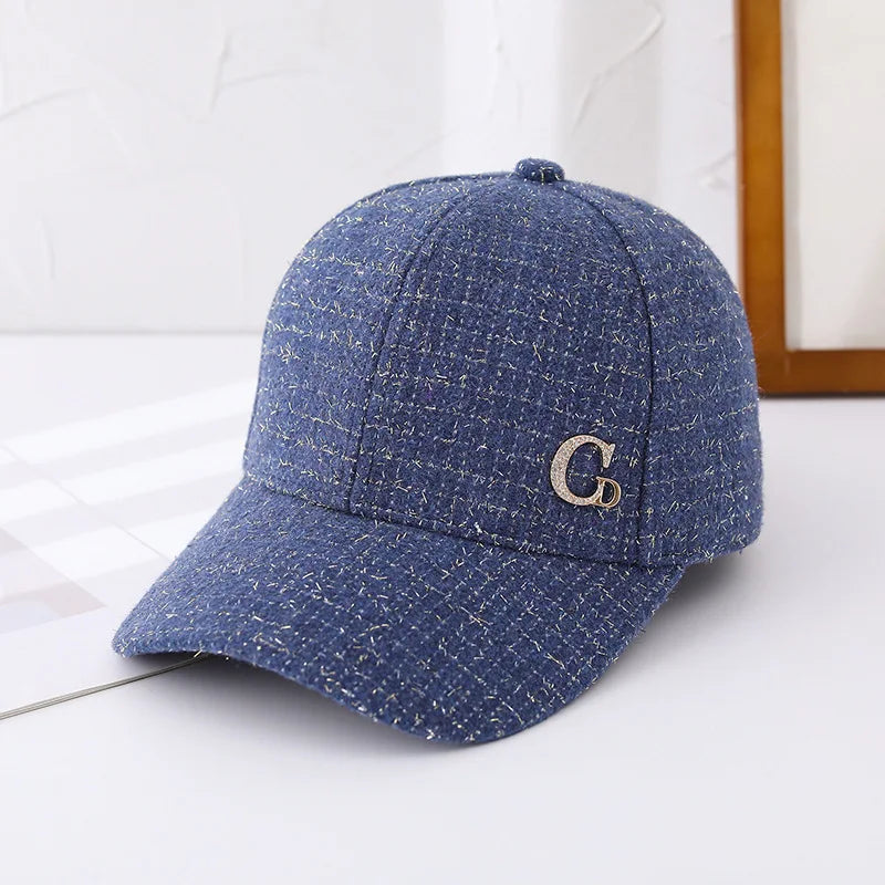 Fekete, fém M betűs baseball sapka – elegáns férfi sapka, könnyű, állítható napszemüveg nőknek