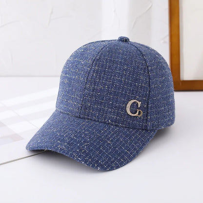Fekete, fém M betűs baseball sapka – elegáns férfi sapka, könnyű, állítható napszemüveg nőknek