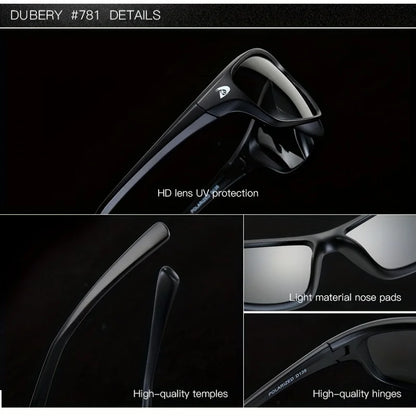 DUBERY Polarized UV400 Protection Sunglasses For Men And Women 10 Colors Model 135