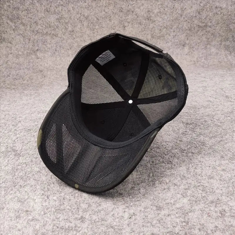 Nyári, lélegző hálós baseball sapka férfiaknak, nagy fejméretre állítható, férfi sapka, alkalmi, terepszínű, szabadtéri dzsungel sapka, férfi, 62 cm