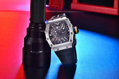 PAGANI DESIGN Newest Luxury Skeleton Watches VH65 Man Quartz Watch 42MM Rubber Strap Sapphire Glass Waterproof reloj hombre
