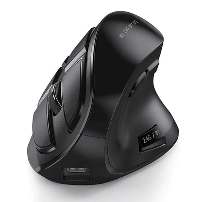 Seenda Vertical Wireless Mouse Bluetooth 5.0 Rechargeable Ergonomic Mouse for PC, Laptop, Mac, iPad & Tablet, 2.4G USB Multi-Device Wireless Mouse