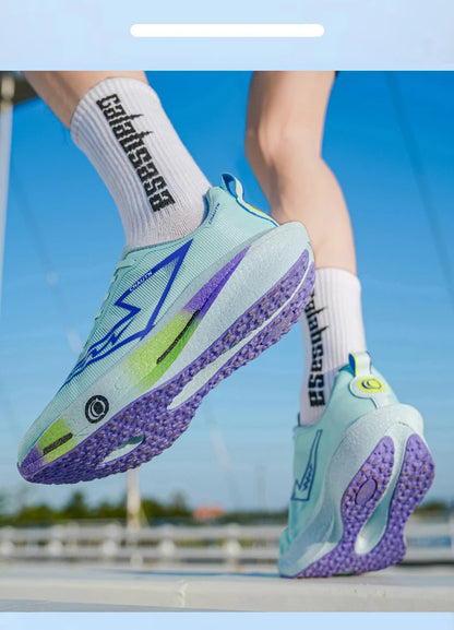 Men Running Shoes Speciality Carbon Plate Sports  Marathon Breathable Lightweight Women Comfortable Nonskid Chunta Sneakers