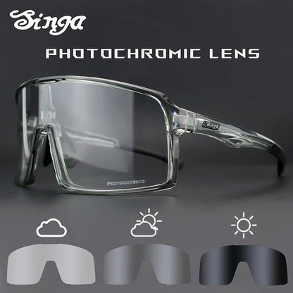 SINGA Photochromic Cycling Sunglasses Sport Glasses Road Bike Glasses MTB Eyewear for Man Women Riding Goggle Cycling Glasses