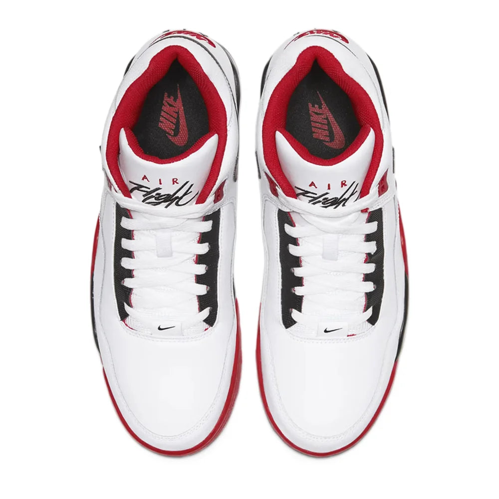Buty do koszykówki Nike Flight Legacy Classic Style Mid-Top Retro, unisex, czerwono-białe, BQ4212-100