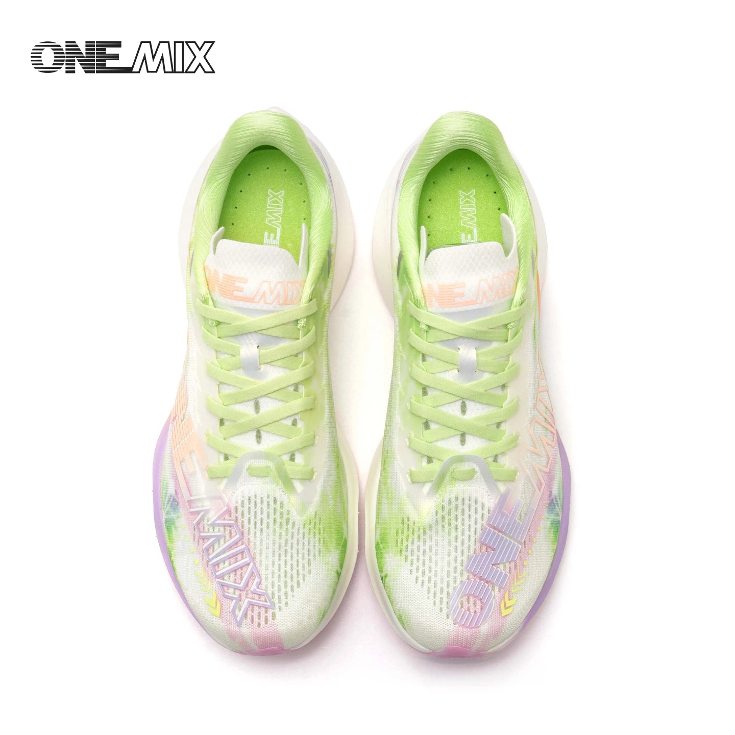 ONEMIX New Nylon Carbon Board Marathon Running Racing Shoes Shock-Absorbing Professional Stable Support Ultra-Light Rebound Sneakers